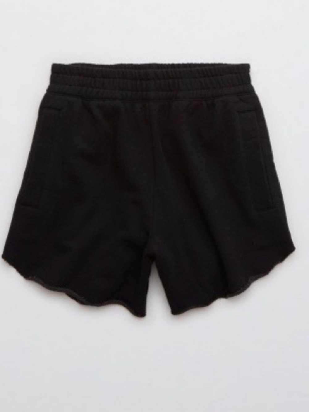 aerie Black Lounge Shorts with Elastic Waist